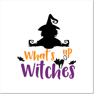 What's Up Witches, Witch, Cat, Bats, Halloween Posters and Art